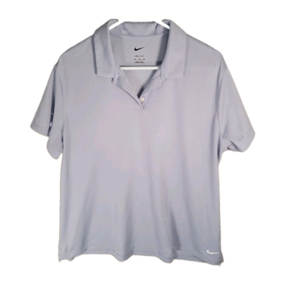 Nike Dri-FIT Victory Golf Polo Shirt Womens 2XL Lavender Purple Tennis Top Pique